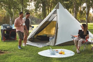 Ozark Trail Khaki 8 Person Teepee Tent + Spare poles. Used Once - Picture 1 of 2