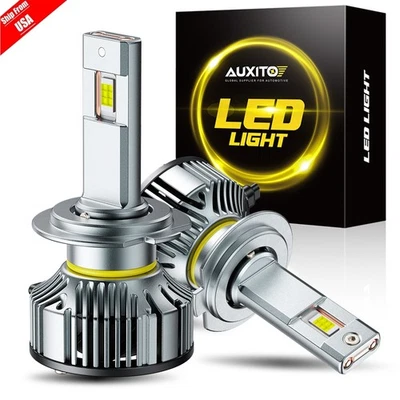 CANbus H7 LED Headlight Bulbs Kit 400000LM Bright High/Low Beam 6500K White 2-10 Foto 1 de 4