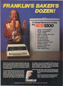 Franklin ACE 1200 Vintage Print Ad 1983 Computer Advertising Color - Picture 1 of 1