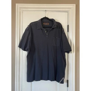 PD&C Mens Short Sleeve Collared Shoulder Strap Cotton Polo Golf 4X - Picture 1 of 6
