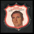 1972 73 O Pee Chee Player Crests Orland Kurtenbach 22 Punched Out Vancouver