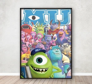 Póster de arte de pared dormitorio infantil de Mike Monsters Inc con estampado enmarcado A4 - Imagen 1 de 5