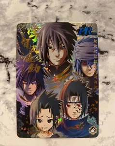 Sasuke Uchiha All Forms PR Foil Card Naruto CCG TCG Holo Rare Little Dino Card - Picture 1 of 2