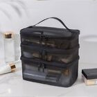 Transparent Mesh Travel Cosmetic Bag Storage Makeup Case Toiletry Bag  Women's