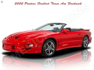 2002 Pontiac Firebird Trans-Am Firehawk in Red New Metal Sign: Large Size - Picture 1 of 1