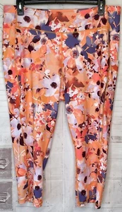 Tek Gear Womens Orange Fitted Hip & Thigh Midcalf Workout Capri Pants Plus Sz 3X - Picture 1 of 10