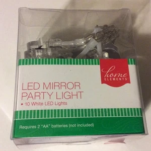 10 WHITE LED MIRROR PARTY LIGHTS AA Battery Operated Snowmen NEW - Picture 1 of 3