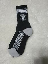 Las Vegas Raiders NFL Football Adult 4 Stripes Crew Socks Large