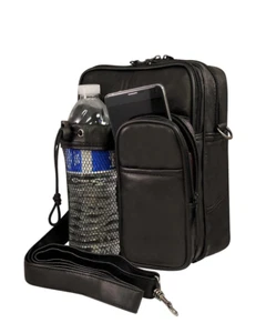 Men's Leather Crossbody Messenger Shoulder Bag Briefcase Satchel Handbag Tablet - Picture 1 of 6