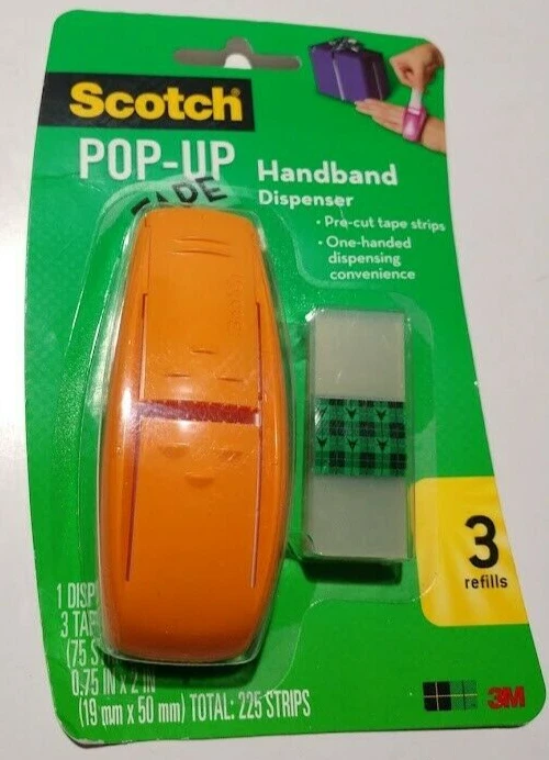 Scotch 3m Pop-up Tape Handband Dispenser Gray 9 Refills