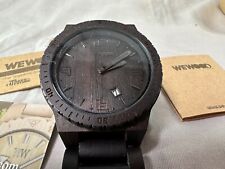 WEWOOD Beta Chocolate Men’s Wood Watch Brand New w/ Battery & Box Made in Italy