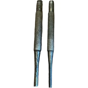 2 Vintage MOORE & WRIGHT Sheffield England Center Punch Setting Tools 3.75” - Picture 1 of 3