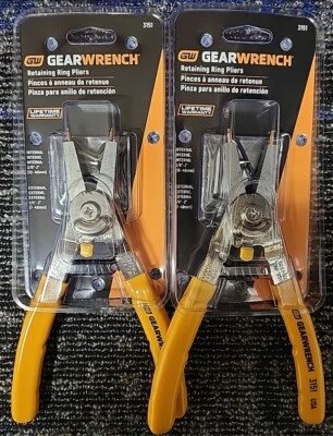 (pacote com 2) GearWrench 3151 grande alicate de anel de retenção interno e externo NOVO - Imagem 1 de 3