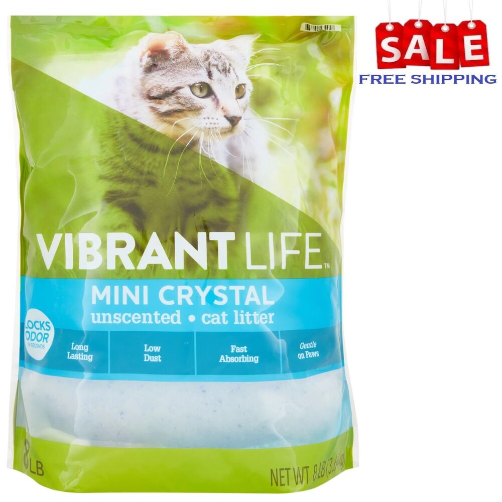 🐱Vibrant Life Mini Crystal Unscented Cat Litter 8lb🐱