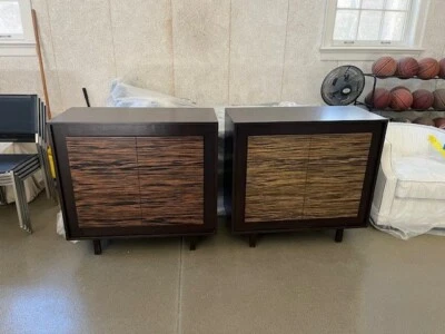 Armário de ébano Macassar do século 21, mesa lateral ou mesas de cabeceira - Imagem 1 de 4