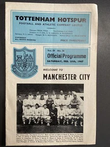 Tottenham Hotspur v Manchester City(Division 1 66/7) 25/2/67 CR TC - Picture 1 of 3
