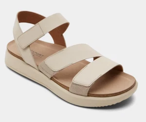 Beige Women's Sandals Rockport Straps Bay W Gore Vanilla Size UK 5 EU 38 US 7.5 - Picture 1 of 5