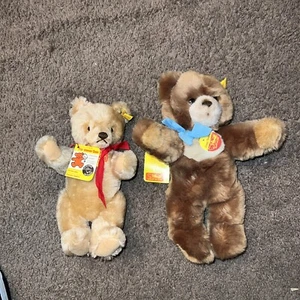 2 9" Vintage Steiff Teddy Bear w/ Button & tag Chest Tag 0201/26 Cosy 5355/26 - Picture 1 of 6