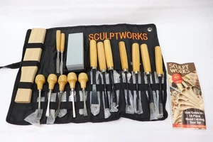 Sculpt Works 16 Sets of Carving Knife Woodworking Turning Knife - Picture 1 of 14