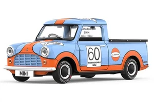 Tiny 1:50 Morris Mini Pickup #60 Orange Blue Diecast Model Car - Picture 1 of 1