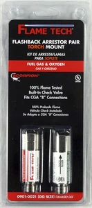 09010021 Torch Mounted Flashback Arrestor Set Oxy/fuel 9/16" Class B Tested In T - Picture 1 of 1