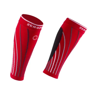 ZEROPOINT PRO RACING CALF SLEEVES - RED AND GREY - SAVE 60% - Image 1 of 3