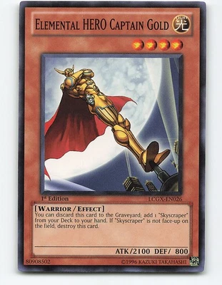 Elemental HERO Captain Gold #LCGX-EN026 1st Edition Yugioh Card - Image 1 of 2