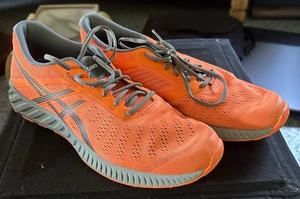 Scarpe Asics Uomo 11 FuzeX Lyte Running Sneakers Arancione Maglia Atletica Basse T620N - Foto 1 di 9