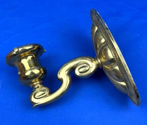 Antique Brass Wall Sconce Light Fixture, Heavy 2 lbs 6 ozs, Perkins Paddle Works - Picture 1 of 9