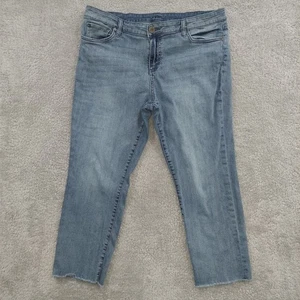 Kut From The Kloth Jeans Mid Rise Ankle Slim Straight Size 16 Medium Blue Casual - Picture 1 of 16