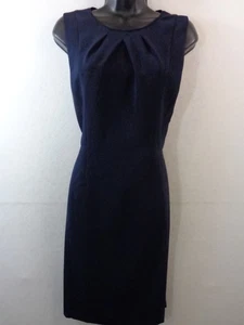 Talbot's Dress Women's 6 Navy Blue Sleeveless Pleated Shift - Picture 1 of 13