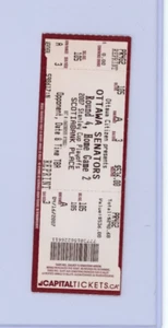 Boletos NHL 2007 Copa Stanley Ottawa Senators Final Anaheim Ducks PSA POP2 - Imagen 1 de 5