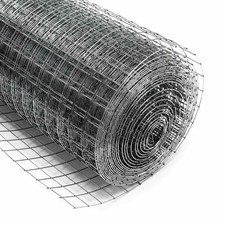 1.39€/m Rete metallica quadrata per voliere maglie 12x12mm 50cm 25m per recinti