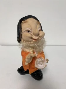 Vintage 1960s? Large Rubber Squeak Toy Disney’s Sleepy? w Candle Dwarf 9” - Picture 1 of 8