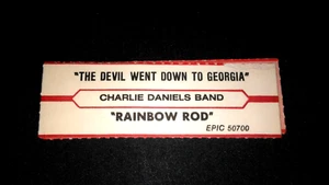 JUKEBOX STRIP (1) CHARLIE DANIELS BAND The Devil..Down To Georgia/Rainb 45 L@@K! - Picture 1 of 1