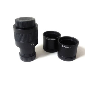 1X C-mount Microscope Lens Eyepiece for camera w/30mm & 30.5mm Adapter Rings