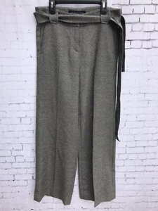 FRENCH CONNECTION PANTS SIZE 6 WOMEN'S BEIGE TEXTURED THICK VIRGIN WOOL (CAF) - Picture 1 of 12