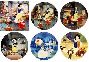 Walt Disney Snow White & The Seven Dwarfs Knowles Collector Plate Lot Of 5 - Foto 1 di 13