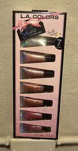 LA Colors Lips That Shine Holiday Lip Gloss Set 7 Pc Vanilla Scented - Picture 1 of 2