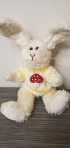 Suéter Vintage Hugfin Peluche Amarillo Conejo Seta 8" Pascua Cottagecore Bunny - Imagen 1 de 7