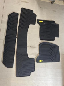 2015 - 2020 Tahoe Suburban Front 2nd 3rd Row All Weather Floor Mats Black - Picture 1 of 12
