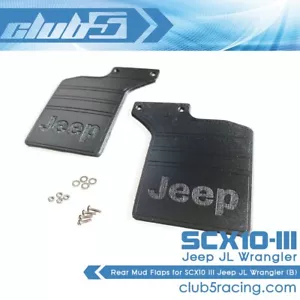 Rear Mud Flaps for SCX10 III Jeep JL Wrangler (B) - Picture 1 of 7