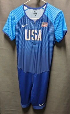 Nike Elite Pro USA Olympics Track Field Singlet Speed suit, Size L (898154-xxx) - Image 1 of 4
