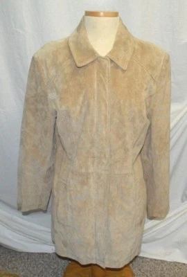 Abrigo Chaqueta Para Mujer CHEROKEE Gamuza Genuina Cuero Tostado Forrado Talla L En muy buen estado Foto 1 de 3