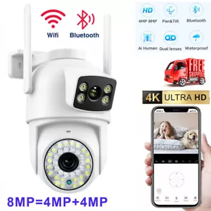 8MP 4K HD FUNK WLAN WIFI IP NETZWERK CAMERA Outdoor AUßEN ÜBERWACHUNGSKAMERA PTZ - Bild 1 von 14