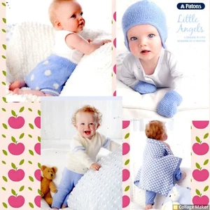 Patons Little Angels No. 8000 Baby Infant Knitting Pattern book in 4 ply NB-12 M - Picture 1 of 5