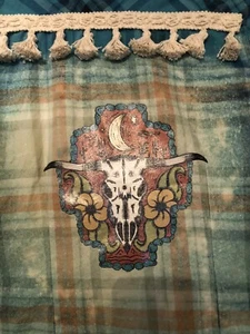 Women’s Apparel Up-cycled Distressed Flannel Shirt FREE PIECE PLUNDER JEWELRY! - Picture 1 of 7