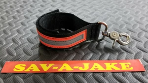 Feuerwehr Handschuhriemen 1,5" breit Nylon 3M orange/silber reflektierend Sav-A-Jake - Bild 1 von 3