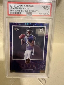 Lamar Jackson 2018 Panini Donruss Elite Series Rookies ESR17 RC Rookie Card PSA9 - Picture 1 of 1