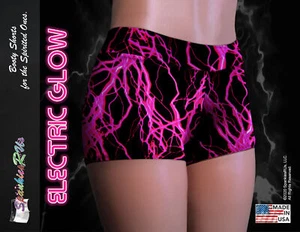 HOT Glow Under Blacklight Booty Shorts - Picture 1 of 8
